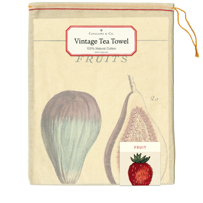 CAVALLINI & Co. 100% Natural Cotton Tea Towel - Fruit