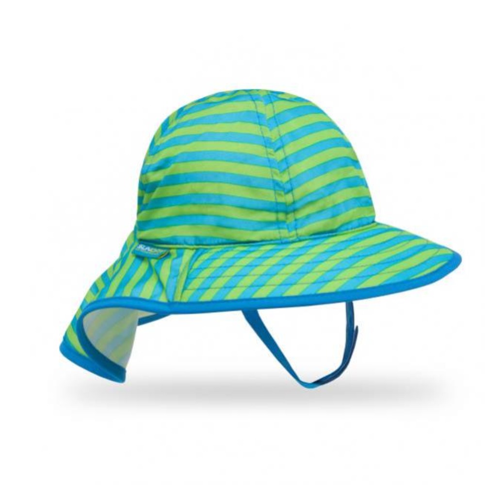 SUNDAY AFTERNOONS Infant SunSprout Hat Blue Green Stripe