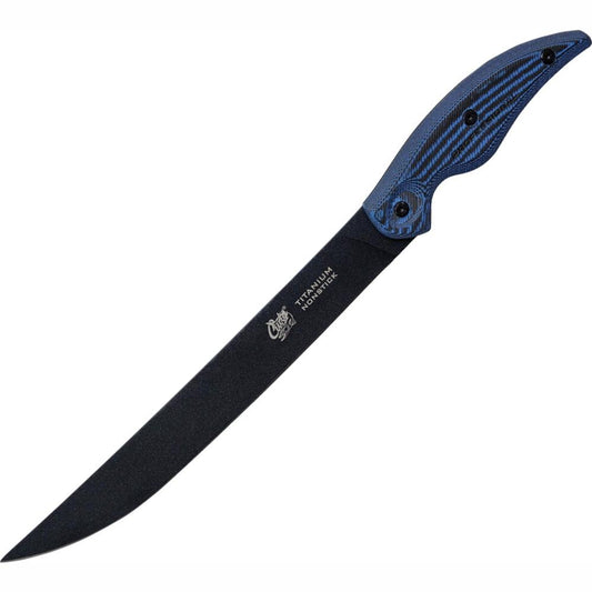 CAMILLUS Cuda 10" Semi-Flex Wide Fillet Knife with Sheath - 18131 Titanium Bonded, Non-Stick **CLEARANCE**