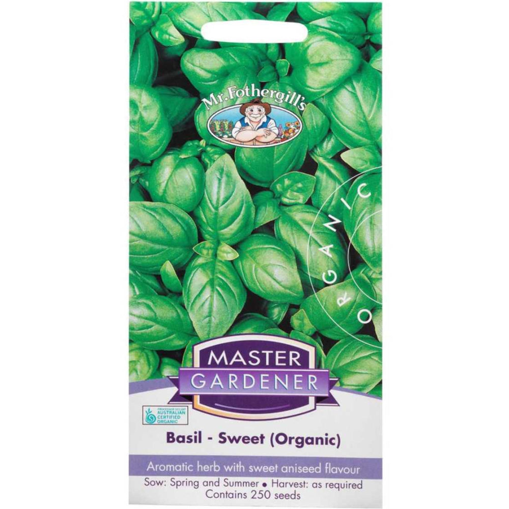 MASTER GARDENER Seeds - Basil - Sweet (Organic)