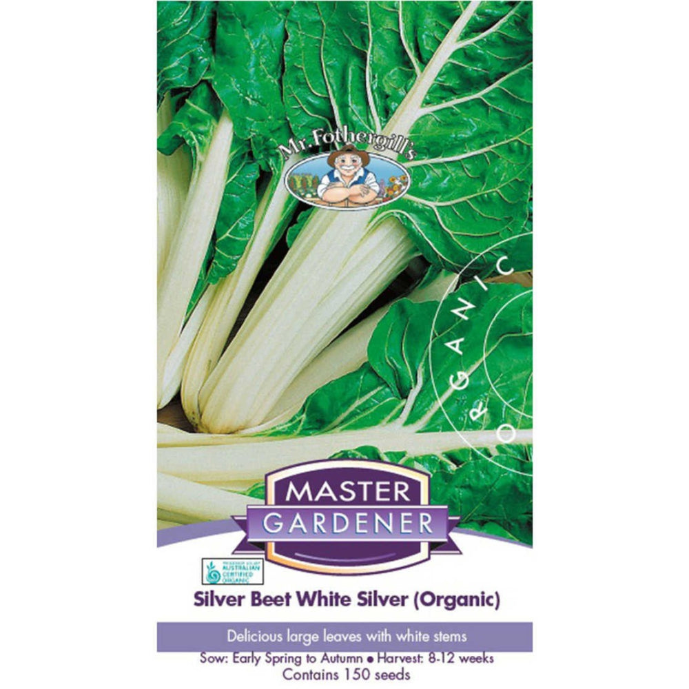 MASTER GARDENER Seeds - Silverbeet White Silver Organic (Swiss chard)