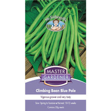 Load image into Gallery viewer, MASTER GARDENER Seeds - Climbing Bean Blue Pole