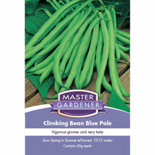 Load image into Gallery viewer, MASTER GARDENER Seeds - Climbing Bean Blue Pole