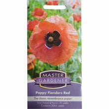 Load image into Gallery viewer, MASTER GARDENER Seeds - Poppy Flanders Red Remembrance