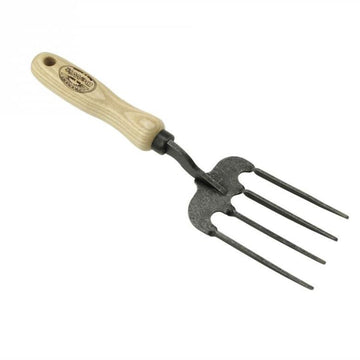 DEWIT Hand Fork Turned Twisted Teeth Ash Handle 140mm