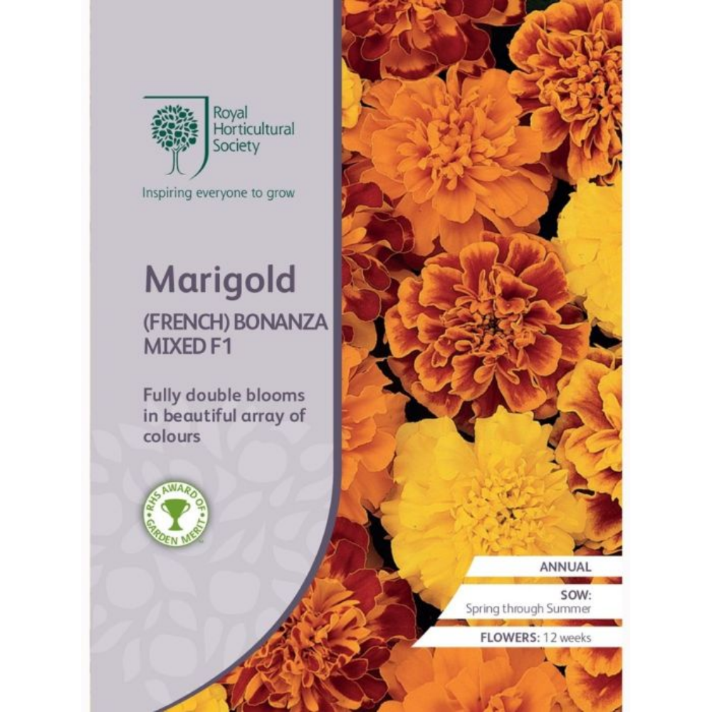 ROYAL HORTICULTURAL SOCIETY Seeds - Marigold (French) Bonanza F1 Mixed