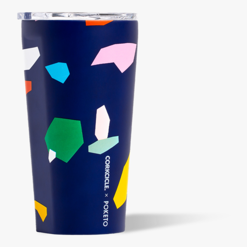 Load image into Gallery viewer, Poketo Tumbler 475ml - Confetti Insulated Stainless Steel Cup Corkcicle