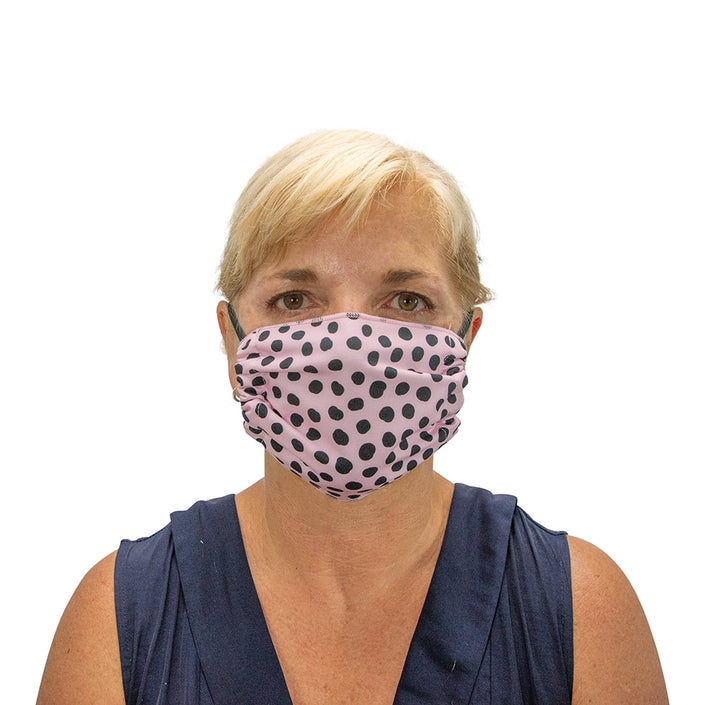 ANNABEL TRENDS Washable Reusable Face Mask - Spot Pink **REDUCED!!**
