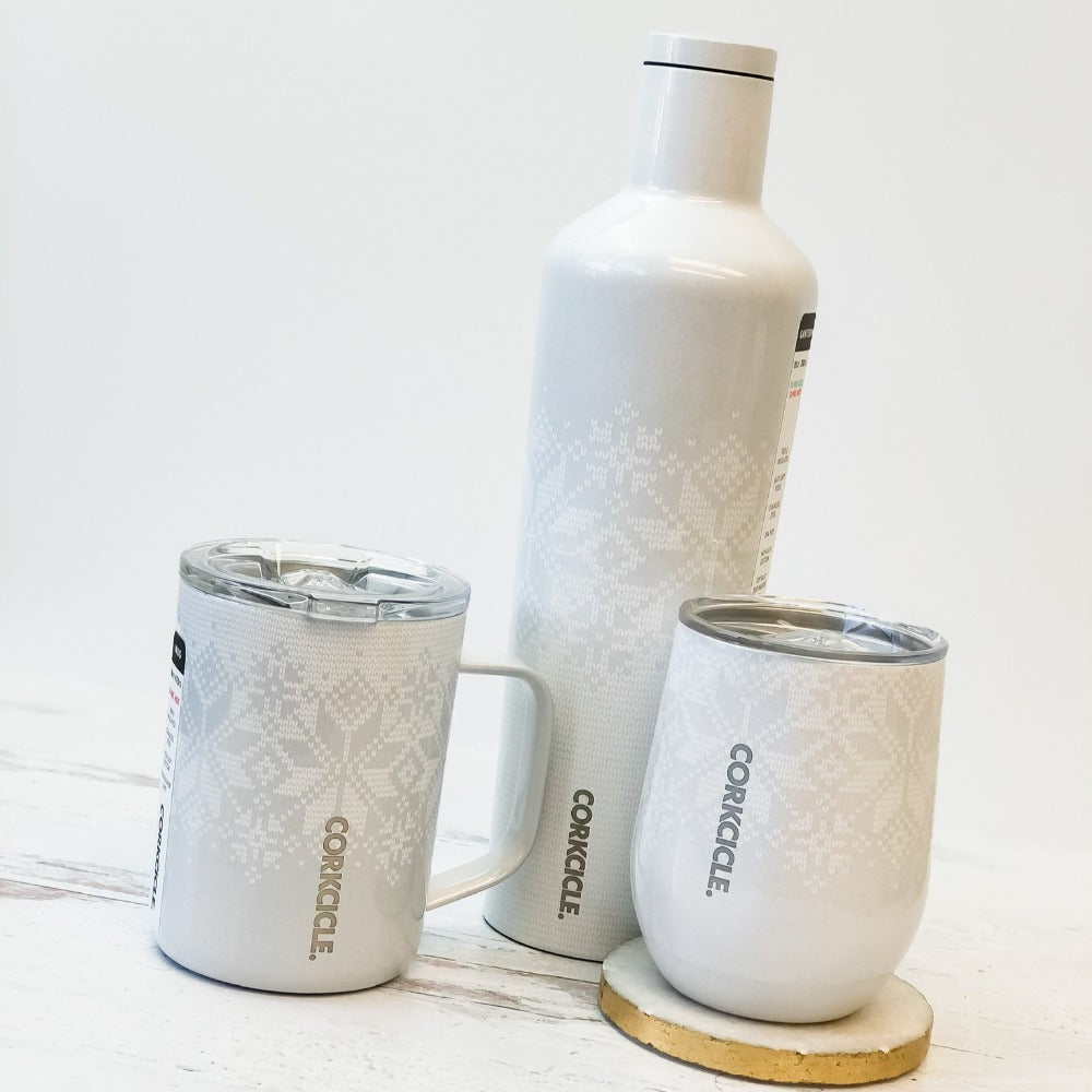 Load image into Gallery viewer, CORKCICLE | Stainless Steel Insulated Canteen 25oz (740ml) - FairIsle White Unicorn Magic