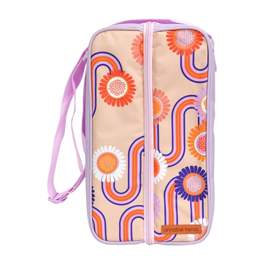 Load image into Gallery viewer, ANNABEL TRENDS Picnic Bottle Bag - Groovy Rainbows