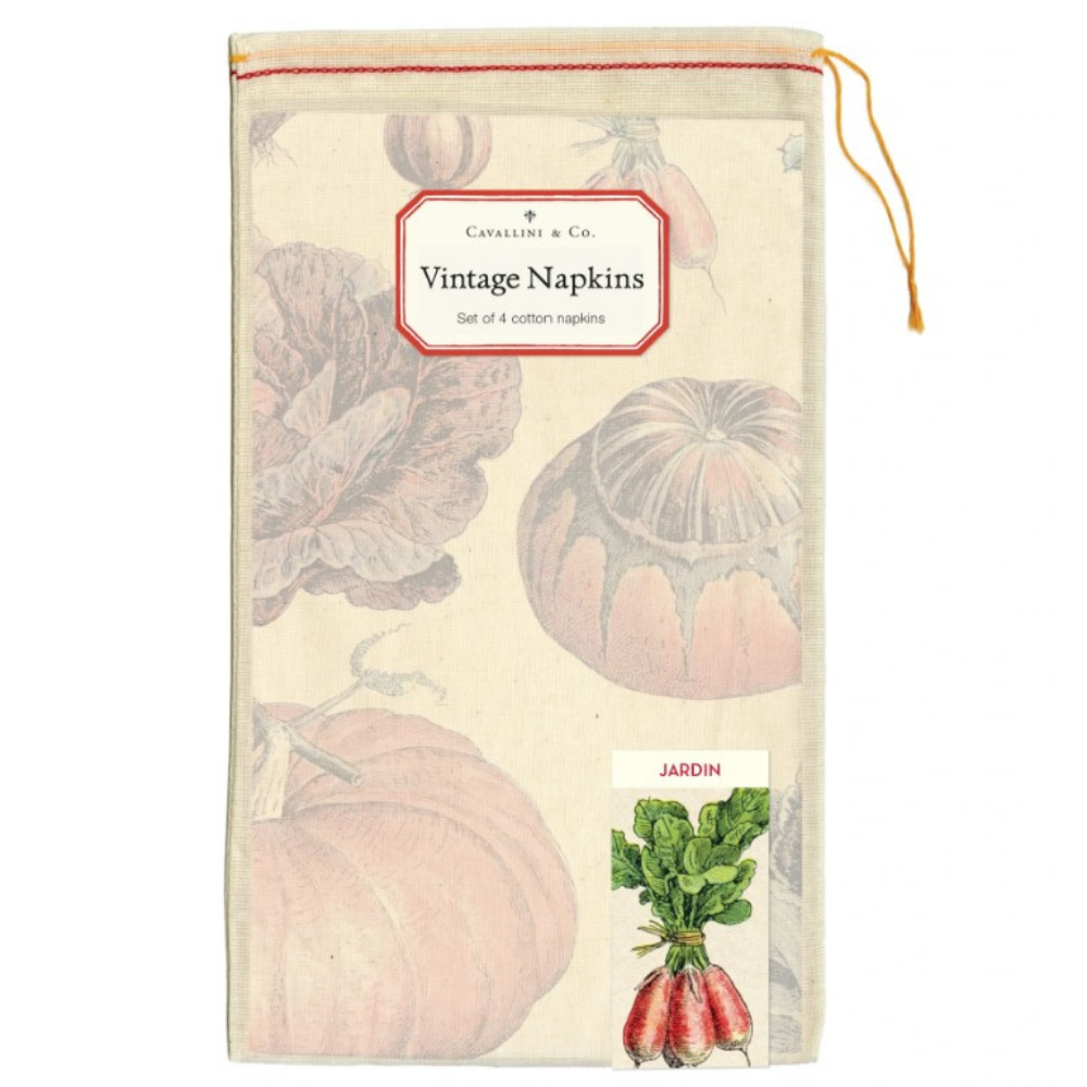 Load image into Gallery viewer, CAVALLINI &amp; Co. 100% Natural Cotton Napkins Set of 4 - Le Petit Jardin Legumes