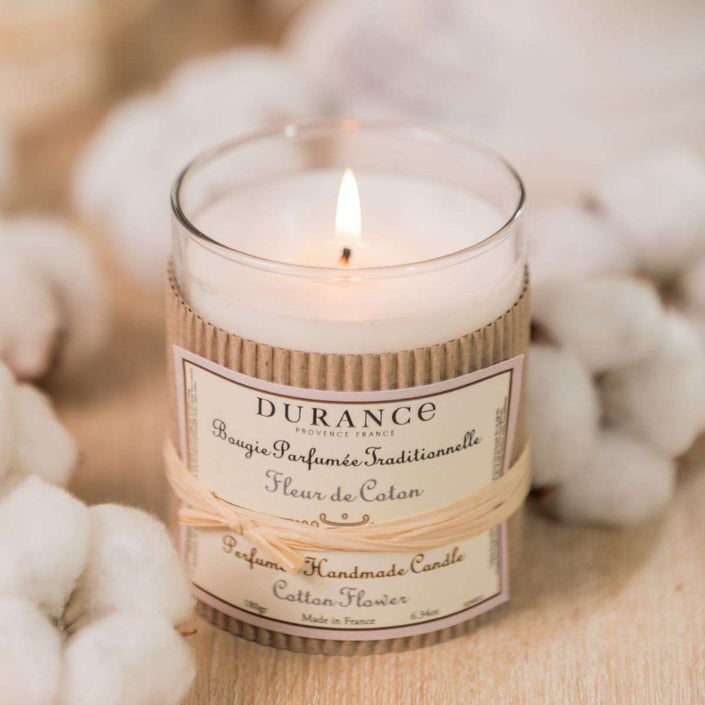 DURANCE Handcrafted Perfumed Candle - Cotton Flower