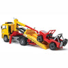 BRUDER MAN TGA Breakdown truck with cross country vehicle 1:16