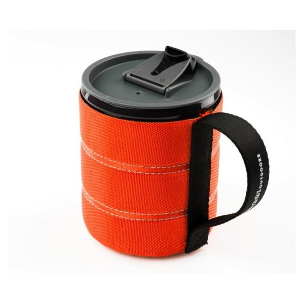 GSI | Infinity Backpacker Mug 500ml - Orange Lid Open