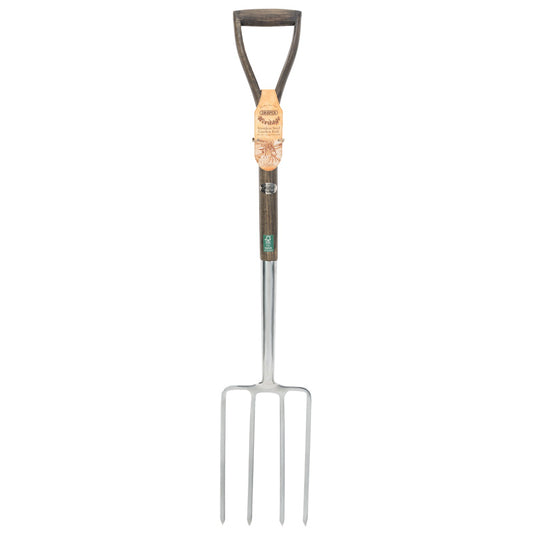DRAPER TOOLS Expert Heritage Range Stainless Steel Garden Fork - Dark Ash Handle **CLEARANCE**