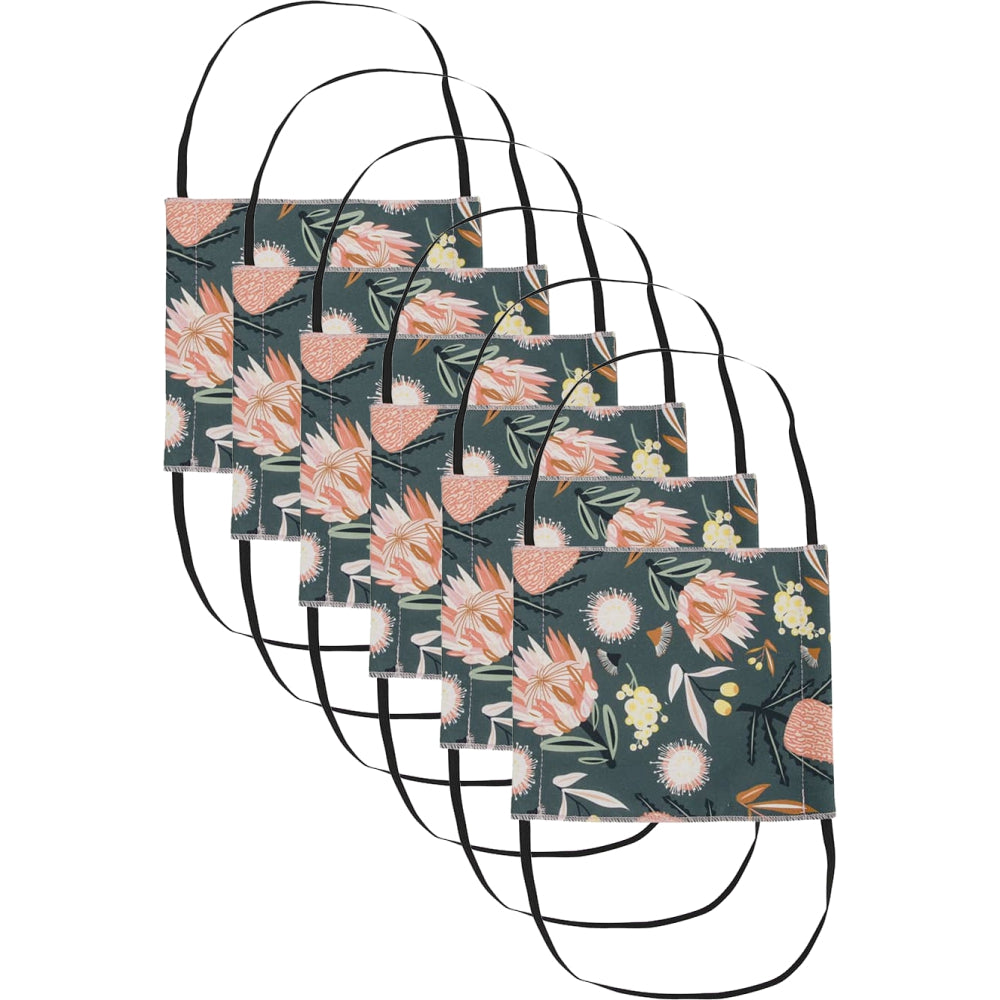 Load image into Gallery viewer, ANNABEL TRENDS Washable Reusable Surgical Style Face Mask - Aussie Flora Khaki **REDUCED!!**