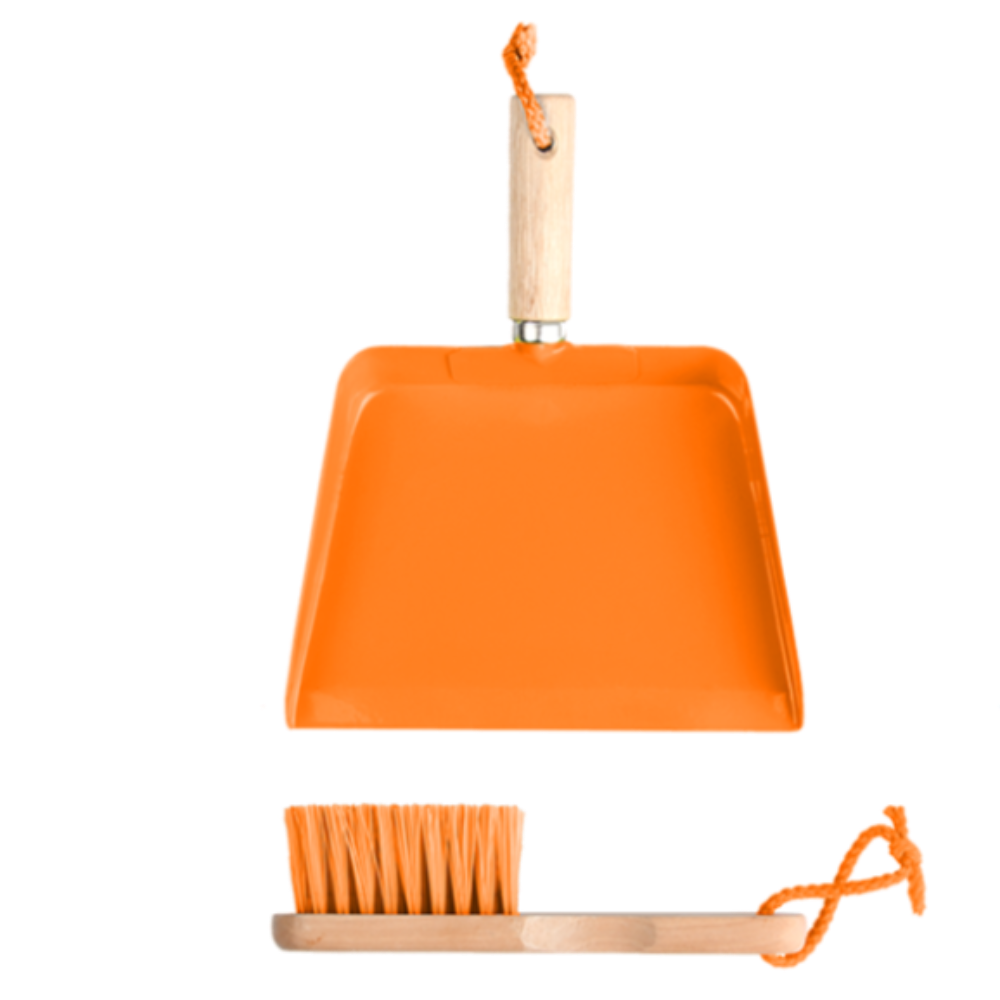 ESSCHERT DESIGN Children's Dustpan & Broom - Orange