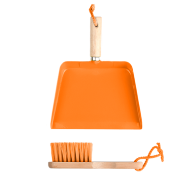 ESSCHERT DESIGN Children's Dustpan & Broom - Orange
