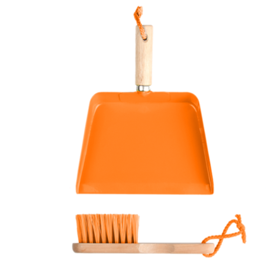 ESSCHERT DESIGN Children's Dustpan & Broom - Orange