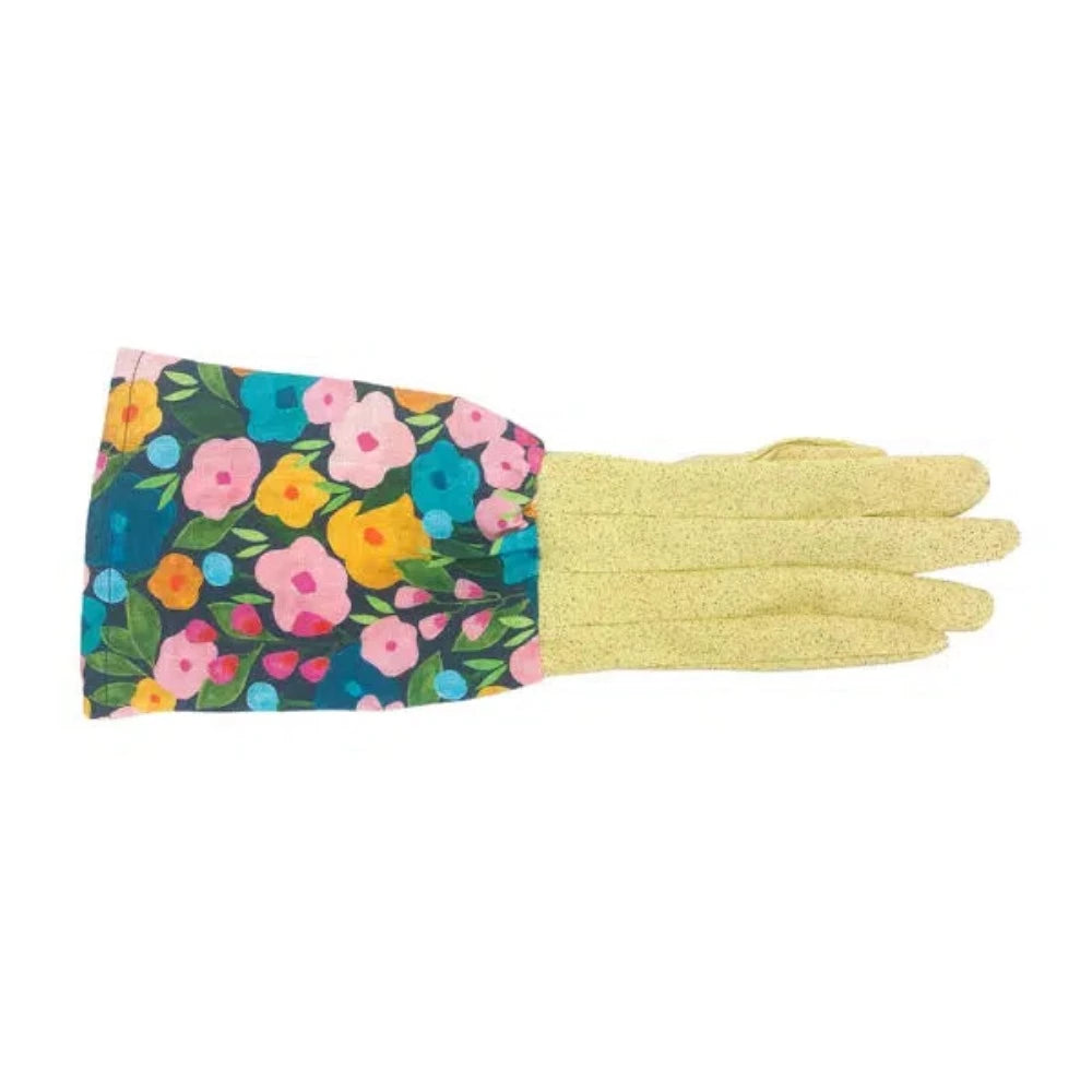 ANNABEL TRENDS Long Sleeve Garden Gloves – Spring Blooms - Yellow Hands