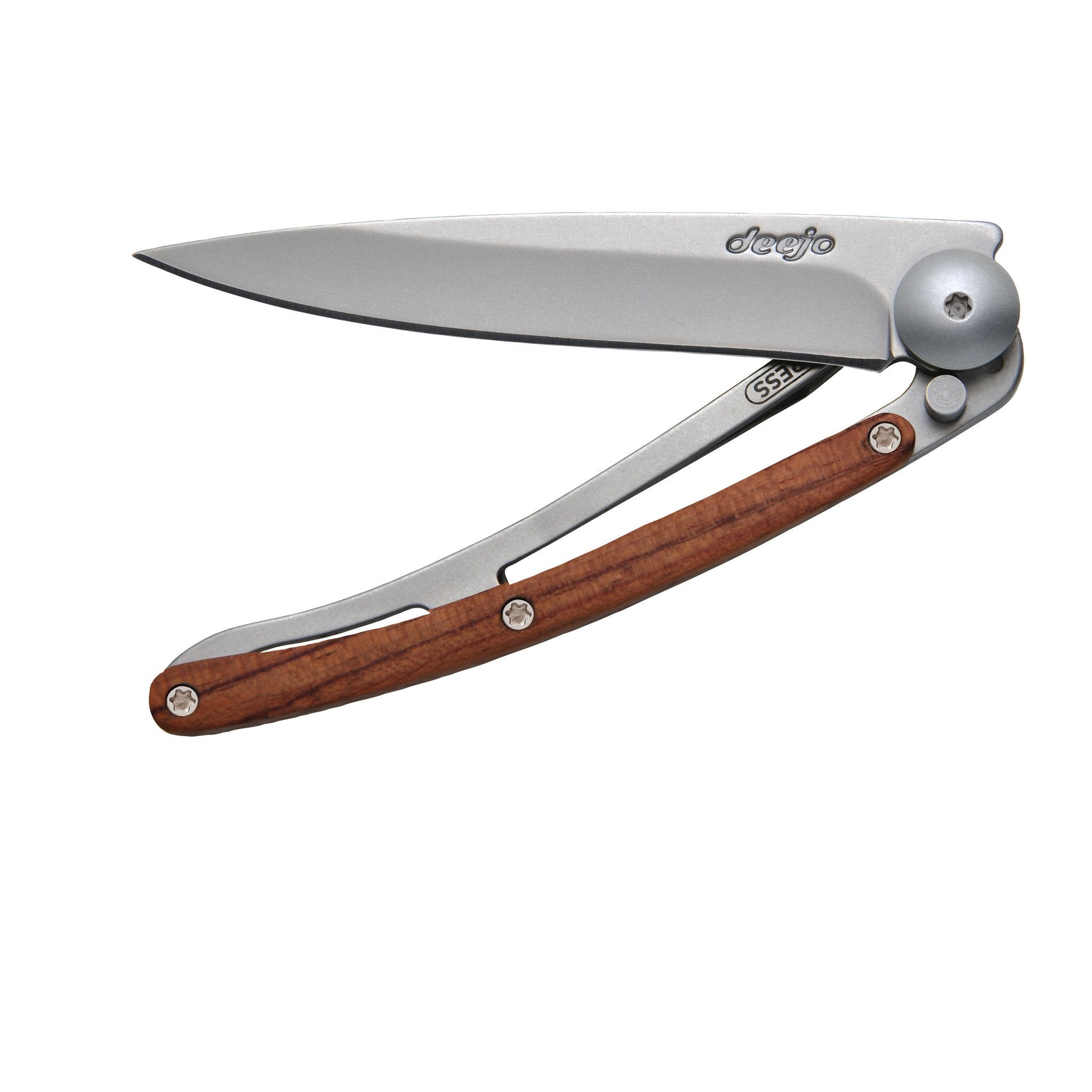 DEEJO KNIFE | Classic Wood 27g - Rosewood half opened