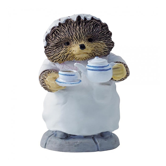PETER RABBIT Beatrix Potter Miniature Figurine - Mrs. Tiggy-winkle Pouring Tea