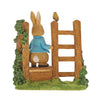 PETER RABBIT Beatrix Potter Miniature Figurine - Peter Rabbit on Wooden Stile