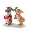PETER RABBIT Beatrix Potter Winter - Flopsy and Benjamin Bunny Under the Mistletoe