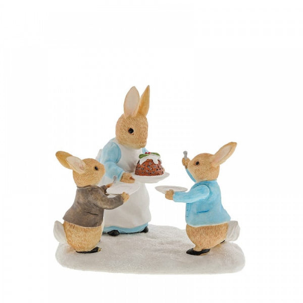 Load image into Gallery viewer, PETER RABBIT Beatrix Potter Winter - Mrs Rabbit With Christmas Pudding