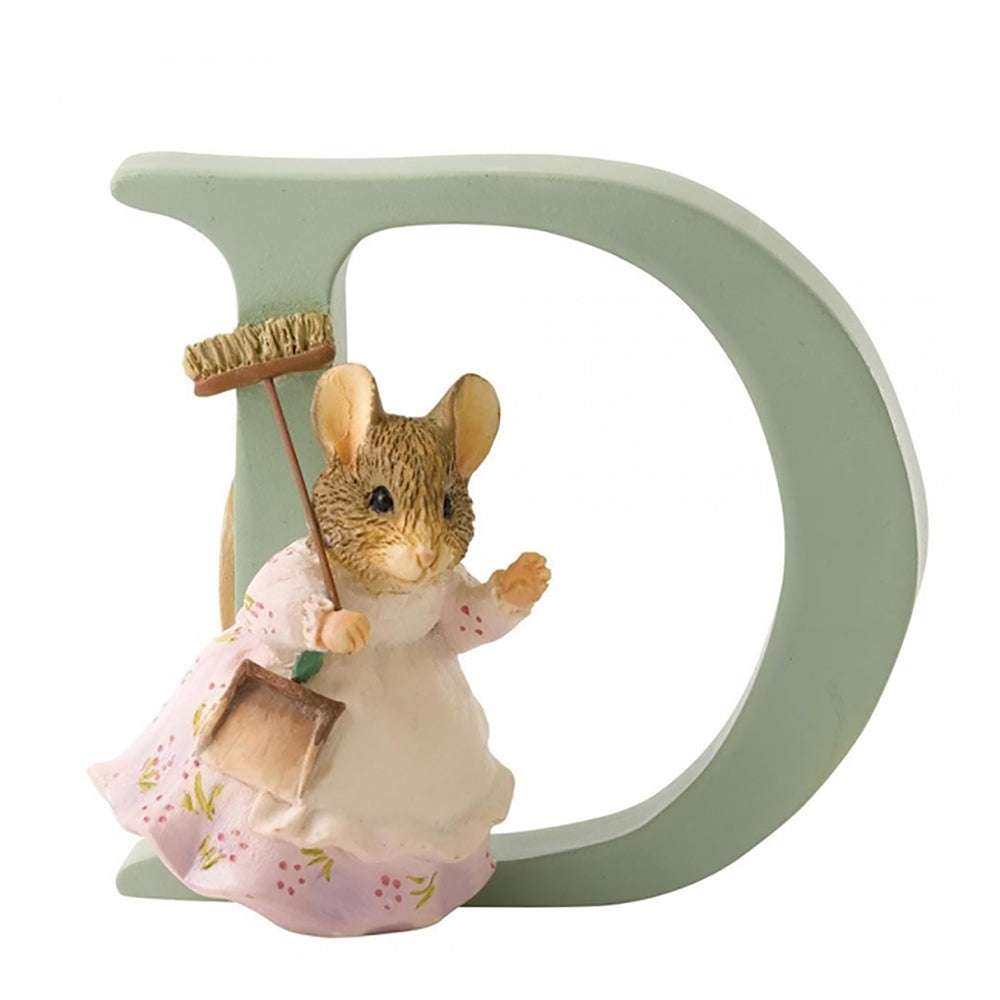 Load image into Gallery viewer, PETER RABBIT Beatrix Potter Letter D - Hunca Munca Sweeping