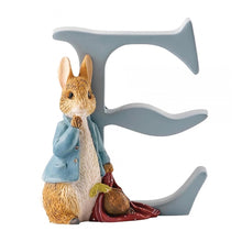 Load image into Gallery viewer, PETER RABBIT Beatrix Potter Letter E - Peter Rabbit with Onion