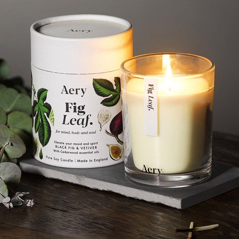 Load image into Gallery viewer, AERY LIVING Botanical 200g Soy Candle - Fig Leaf