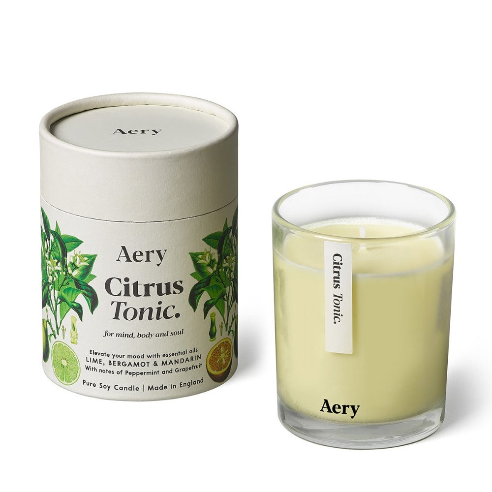 Load image into Gallery viewer, AERY LIVING Botanical 200g Soy Candle - Citrus Tonic