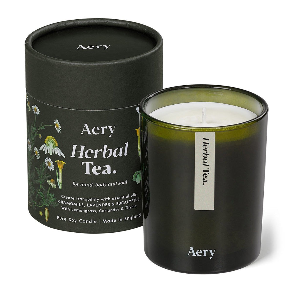 Load image into Gallery viewer, AERY LIVING Botanical Green 200g Soy Candle - Herbal Tea