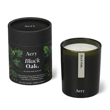 AERY LIVING Botanical Green 200g Soy Candle - Black Oak