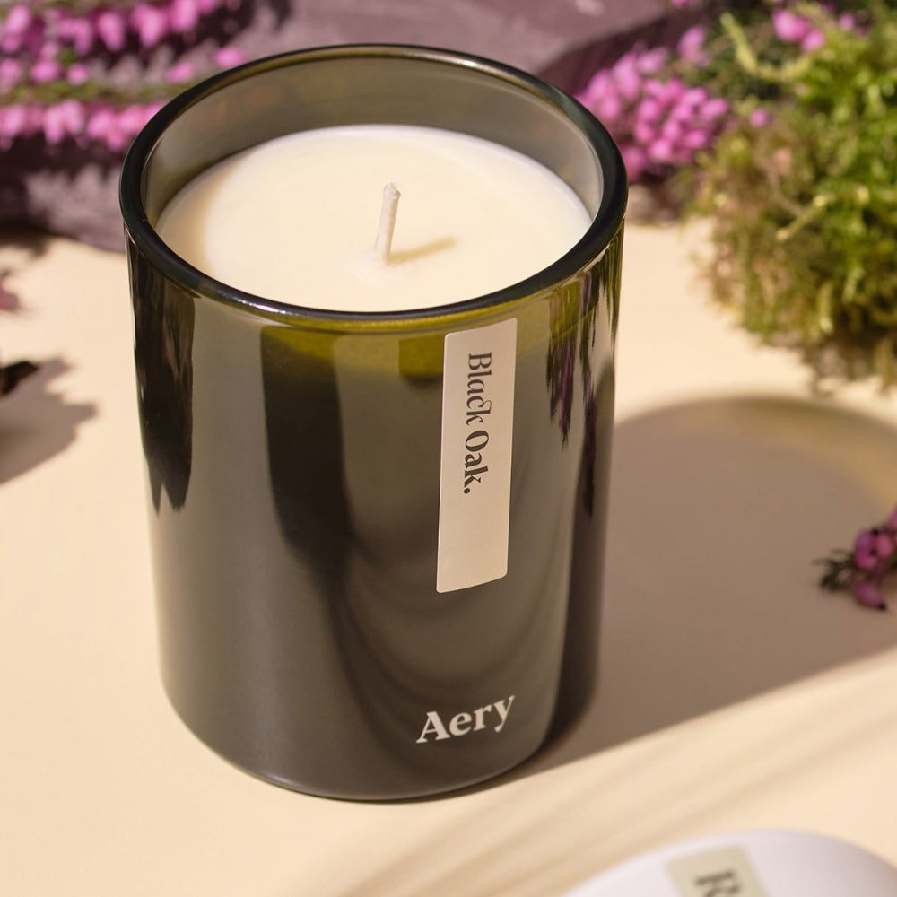 Load image into Gallery viewer, AERY LIVING Botanical Green 200g Soy Candle - Black Oak