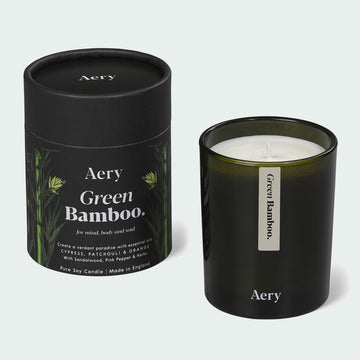 AERY LIVING Botanical Green 200g Soy Candle - Green Bamboo