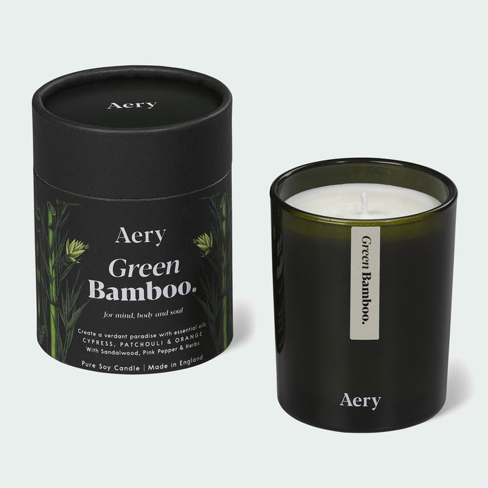 AERY LIVING Botanical Green 200g Soy Candle - Green Bamboo