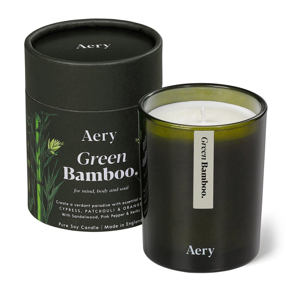 Load image into Gallery viewer, AERY LIVING Botanical Green 200g Soy Candle - Green Bamboo