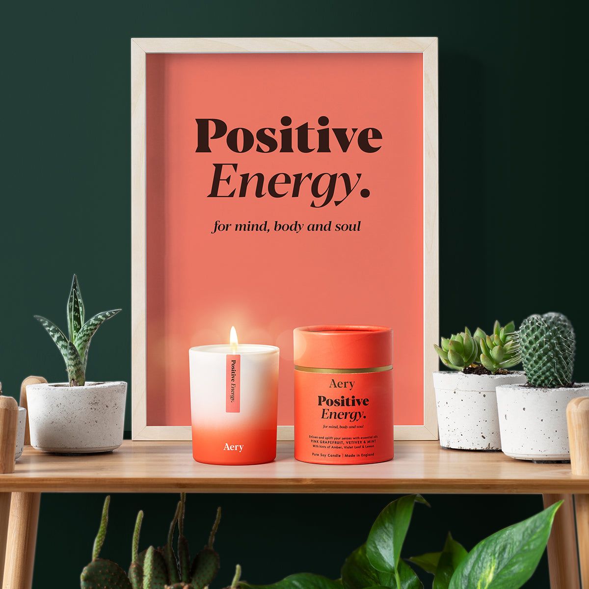 Load image into Gallery viewer, AERY LIVING Aromatherapy 200g Soy Candle - Positive Energy