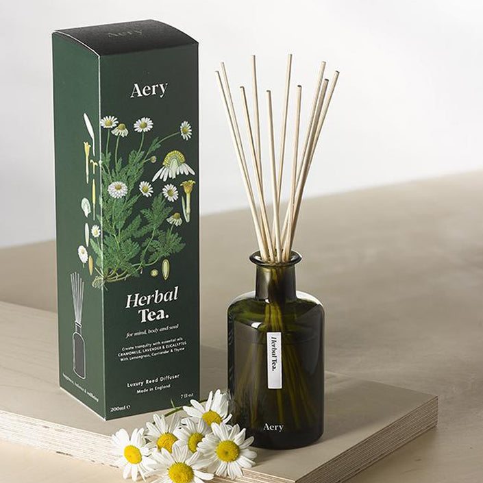 AERY LIVING Botanical Green 200ml Reed Diffuser - Herbal Tea