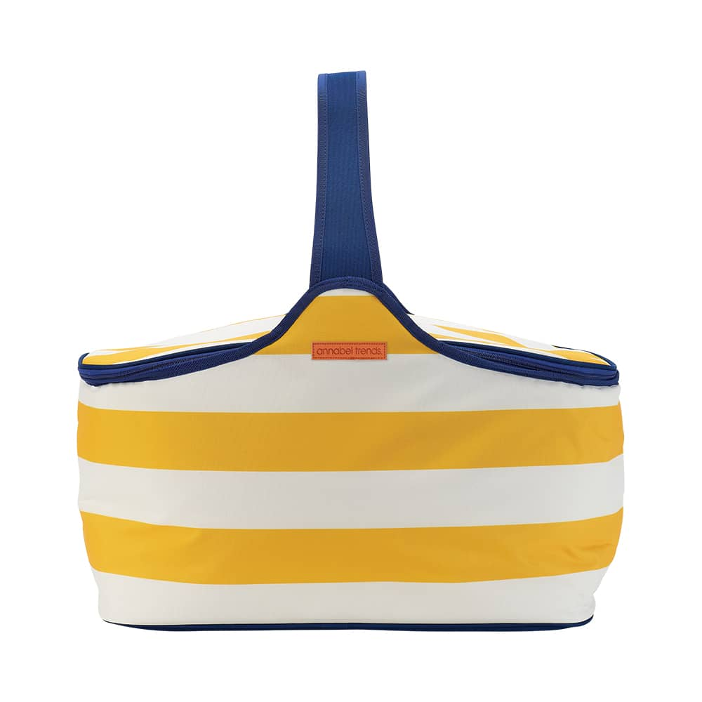 Load image into Gallery viewer, ANNABEL TRENDS Picnic Cooler Bag - Yellow Stripe