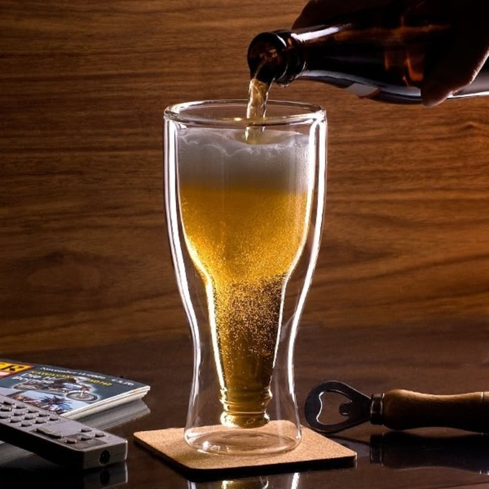 Load image into Gallery viewer, AVANTI TOP UP! Twin Wall Beer Glass 400ml