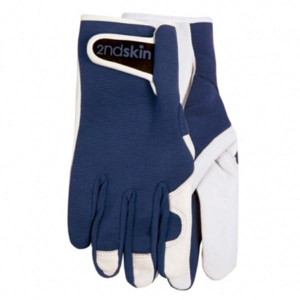 Men's Goatskin and Lycra Gloves- Annabel Trends Brand - Navy colour