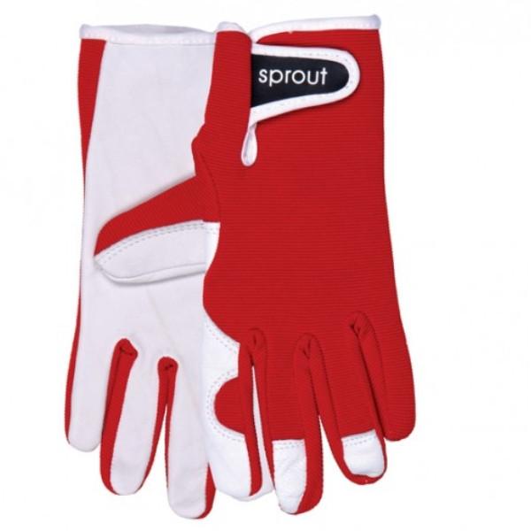 Ladies Goatskin and Lycra Gloves- Sprout brand - Red