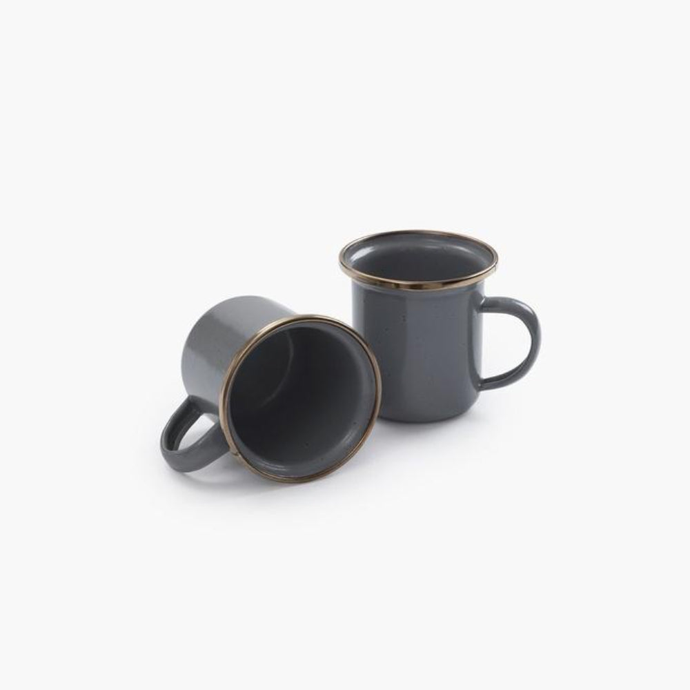 Load image into Gallery viewer, BAREBONES Enamel Espresso Cup Set 2 - Slate Grey