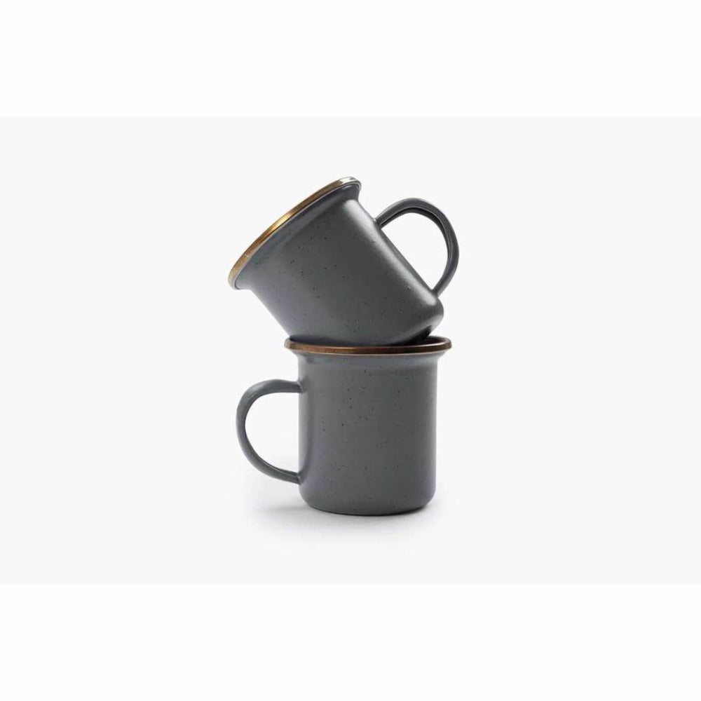 Load image into Gallery viewer, BAREBONES Enamel Espresso Cup Set 2 - Slate Grey