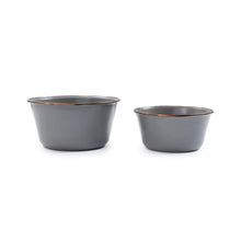 Load image into Gallery viewer, BAREBONES Enamel Mixing Bowls Set 2 - Slate Grey