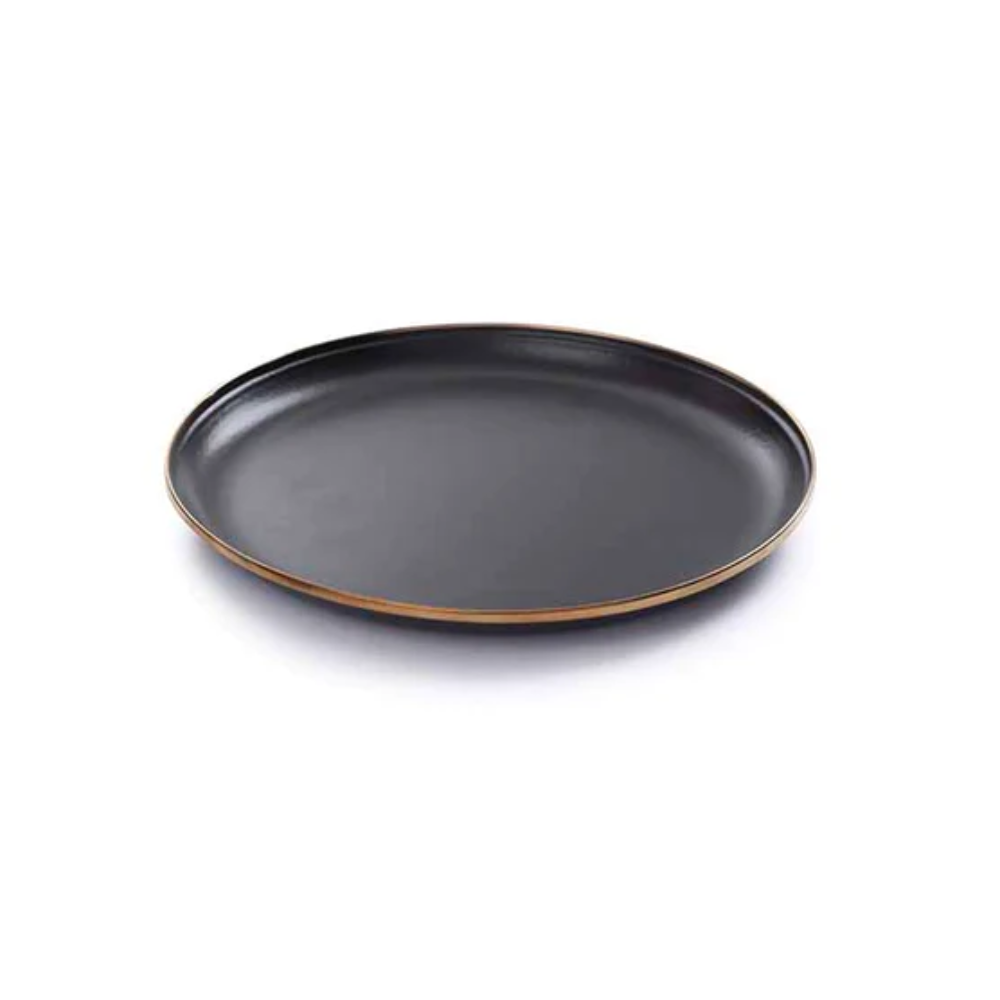 Load image into Gallery viewer, BAREBONES Enamel Deep Plate - Charcoal (Set of 2)