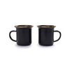 BAREBONES Enamel Espresso Cup - Charcoal (Set of 2)